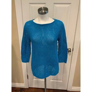 Lauren Ralph Lauren "Exclusive Hand Knit" Blue Knit Sweater, Size M, NWT!